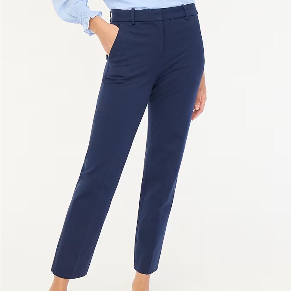NWT J. Crew Kallie Navy Ankle Straight-Leg Pants